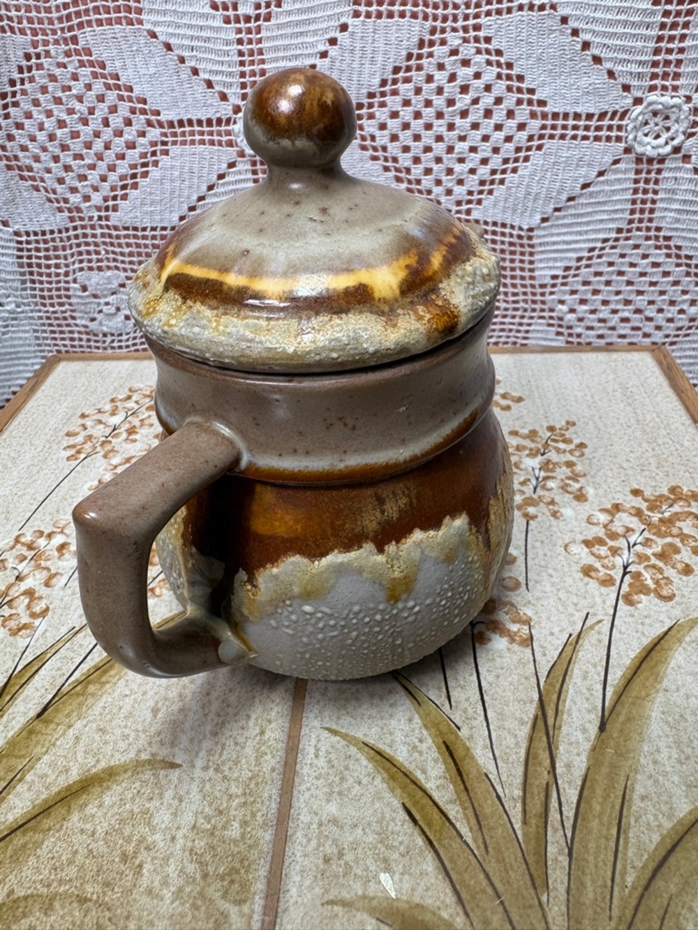 Vintage Stoneware Teapot | Tundra Canada Drip Glaze - Picture 6 of 10